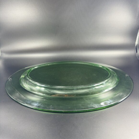 1960s Long Uranium Green Depression Glass Tray Dish Large Glass UV Glow 15”Long - Picture 14 of 15
